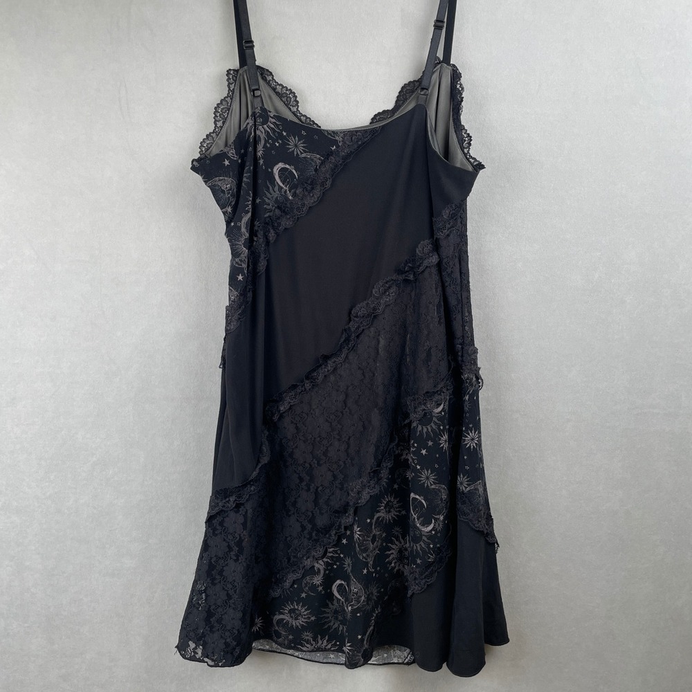 Cosmic Aura Hot Topic Black Celestial Lace Slip Dress Witchy Whimsigoth Moon L - Picture 3 of 8